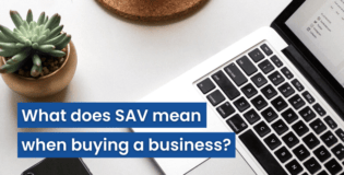 What does SAV mean when buying a business?